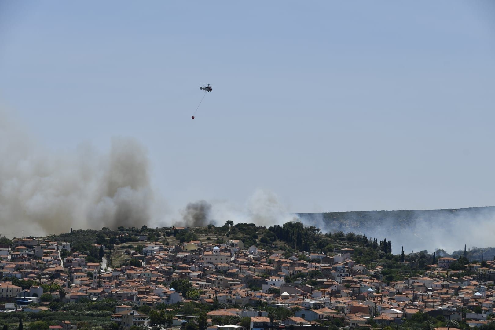 Εκατοντάδες στρέμματα κάηκαν, σπίτια κινδύνεψαν για μια ...σφηγκοφωλιά!