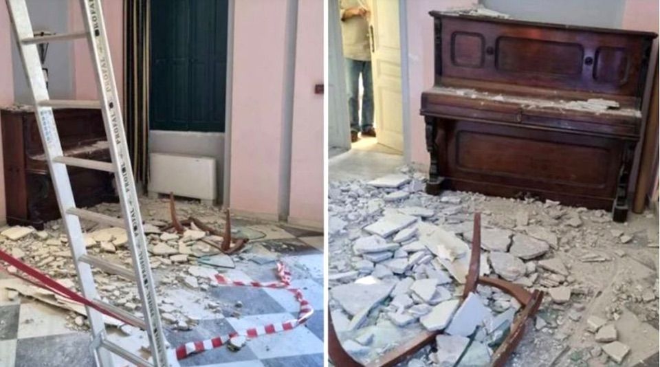 Σάμος: πτώση σοβάδων εντός του Δημαρχείου, χωρίς τραυματισμό